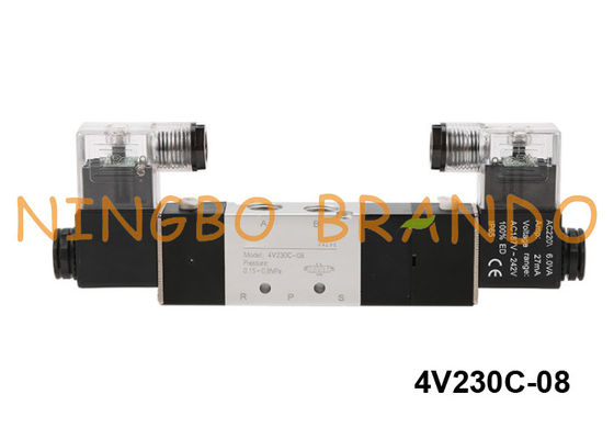 Tipo CC pneumatica di 4V230C-08-DC24V Airtac di modo 24V dell'elettrovalvola a solenoide 5/3