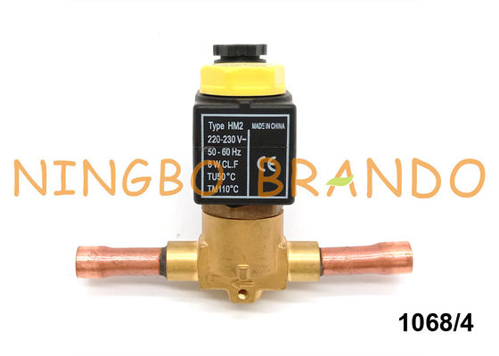 Castel Type 1068/4 refrigerazione 220VAC dell'elettrovalvola a solenoide della lega per saldatura di 1/2»