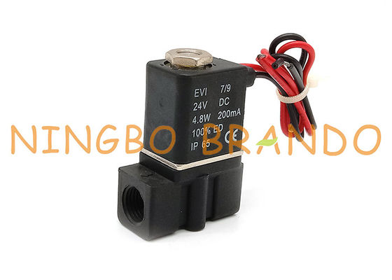 2P025-08 1/4&quot; elettrovalvola a solenoide pneumatica di plastica ad azione diretta di pollice