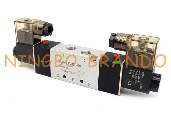 4V320-08 1/4&quot; elettrovalvola a solenoide pneumatica di doppio modo della bobina 5/2 di pollice