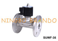 SUWF-35 1 1/4&quot; elettrovalvola a solenoide flangiata dell'acqua di acciaio inossidabile 24V 220V
