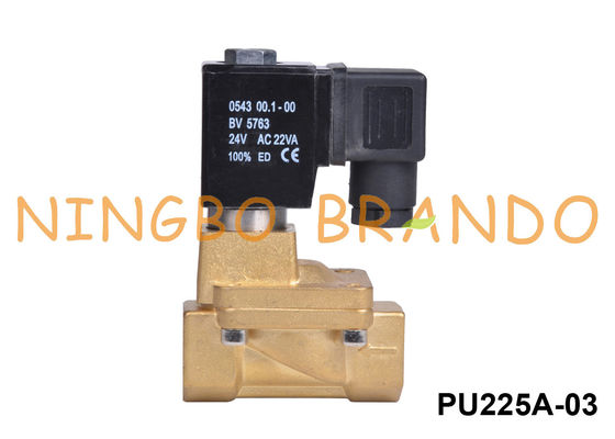 Tipo 3/8&quot; dello shakò PU225A-03 elettrovalvola a solenoide d'ottone 24VDC 110VAC 220VAC