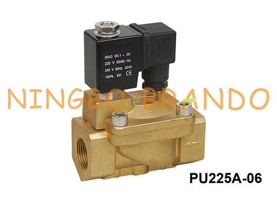 Tipo 3/4&quot; dello shakò PU225A-06 elettrovalvola a solenoide d'ottone 24 110 220 volt