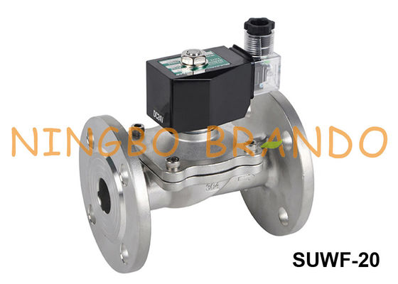 3/4&quot; acciaio inossidabile SUWF-20 220V 24V dell'elettrovalvola a solenoide dell'acqua dell'estremità della flangia
