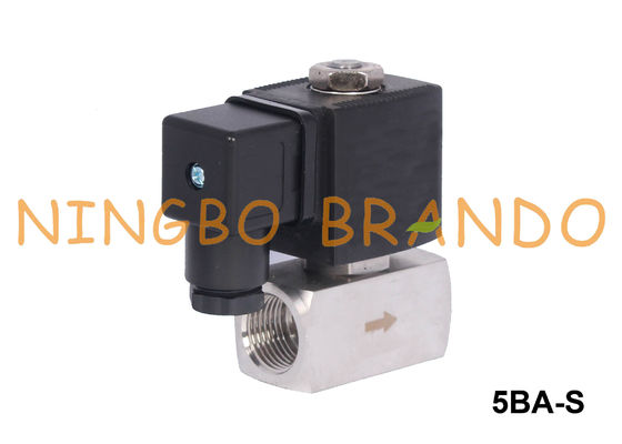 elettrovalvola a solenoide di acciaio inossidabile di 1/4&quot; di 3/8&quot; di 1/2» 24V normalmente aperto 220V