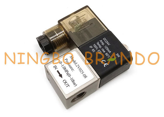 2V025-08 2 porto 1/4&quot; di posizione 2 valvola pneumatica di NC DIN43650A