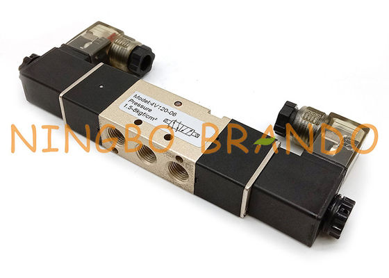 Tipo modo di AIRTAC di 4V120-06 5/2 1/8&quot; valvola pneumatica del doppio solenoide