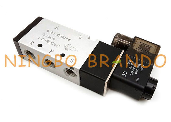Tipo elettrovalvola a solenoide di Airtac pneumatica di singolo modo della bobina 5/2 di 4V310-08
