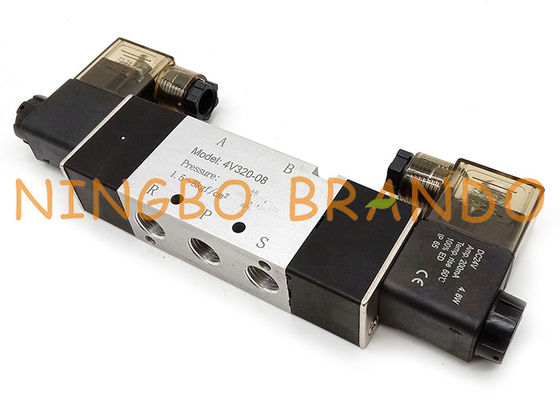 Tipo valvola pneumatica del doppio solenoide di modo di 4V320-08 1/4" 5/2 di Airtac
