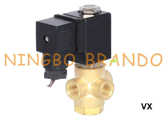 Elettrovalvola a solenoide d'ottone di 3 modi 1/8&quot; 1/4&quot; normalmente chiusi 12V 24V 110V 220V