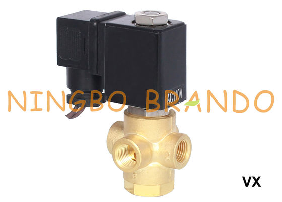 elettrovalvola a solenoide d'ottone di 1/8&quot; 1/4&quot; 3 di modi 12V normalmente aperto 24V 110V 220V