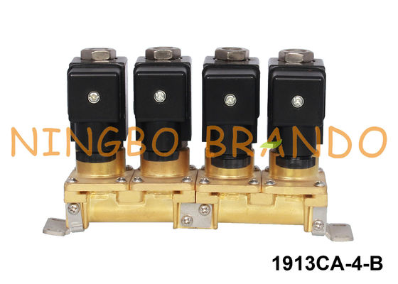 Multi-modi d'ottone accatastabile 1/8&quot; 1/4&quot; dell'elettrovalvola a solenoide di 4 gruppi 24V 220V