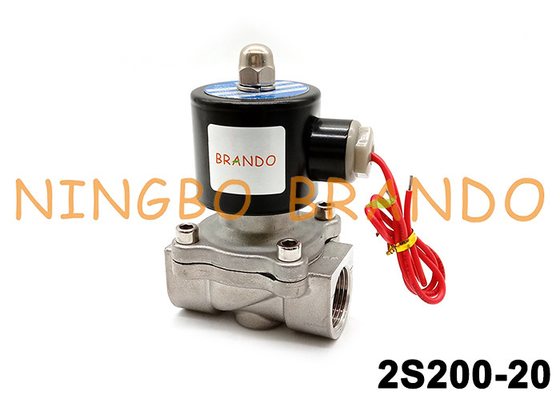 SUW-20 2S200-20 3/4&quot; elettrovalvola a solenoide fluida di acciaio inossidabile dell'olio dell'acqua