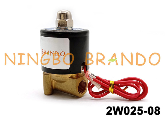 Elettrovalvola a solenoide d'ottone di NC di modo a 1/4 pollici del filo 2/2 di UD-08 2W025-08