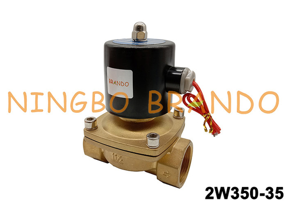 CA d'ottone acqua aria dell'elettrovalvola a solenoide di 240V 1-1/4» 2W350-35-240V