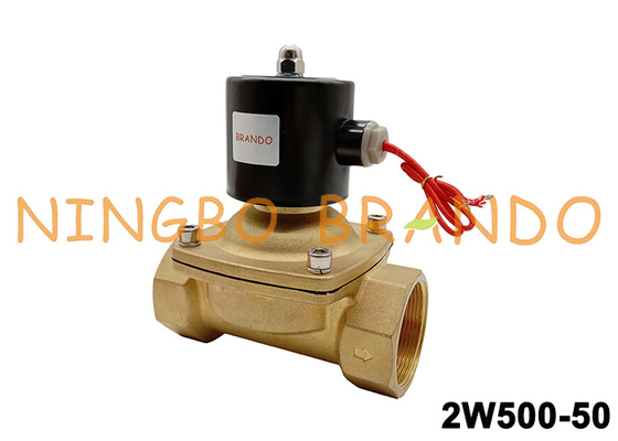 CA d'ottone normalmente chiuso 220V dell'elettrovalvola a solenoide 2W500-50 a 2 pollici