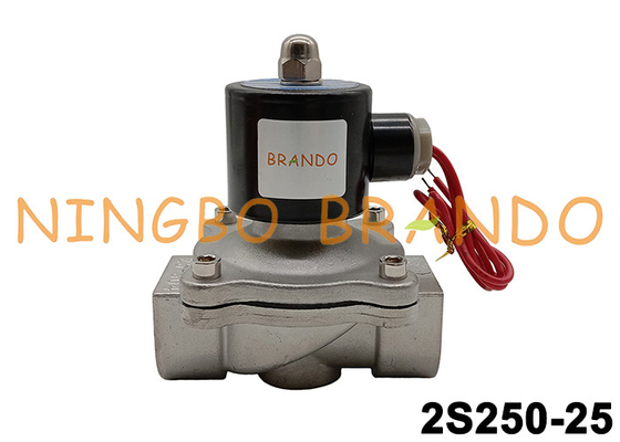 elettrovalvola a solenoide di acciaio inossidabile di NC di modo 2S250-25 2/2 1" filo