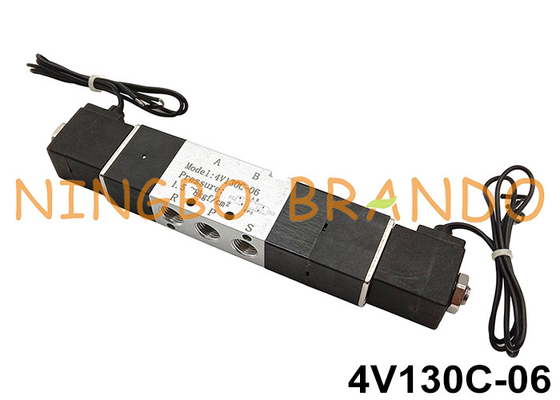 1/8&quot; elettrovalvola a solenoide pneumatica elettrica di controllo direzionale 4V130C-06