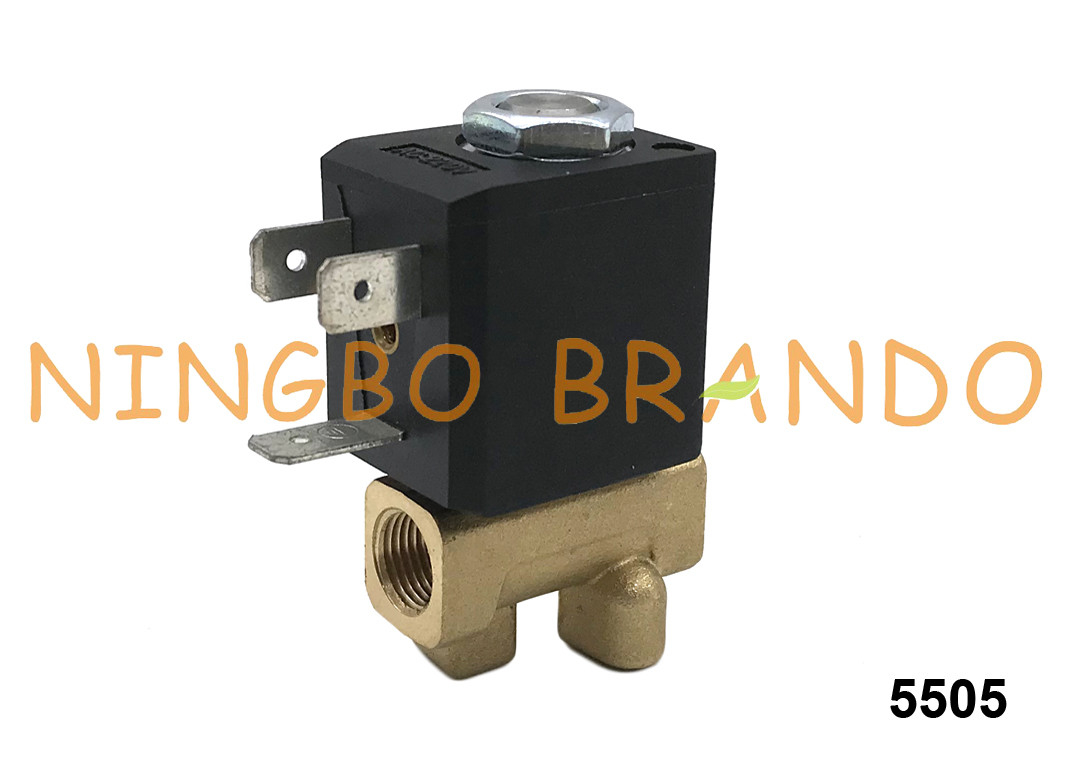 5505 CEME Tipo 1/4'' NPT Ottone Elettrovalvola 2 Vie Normalmente Chiusa 24V 220V