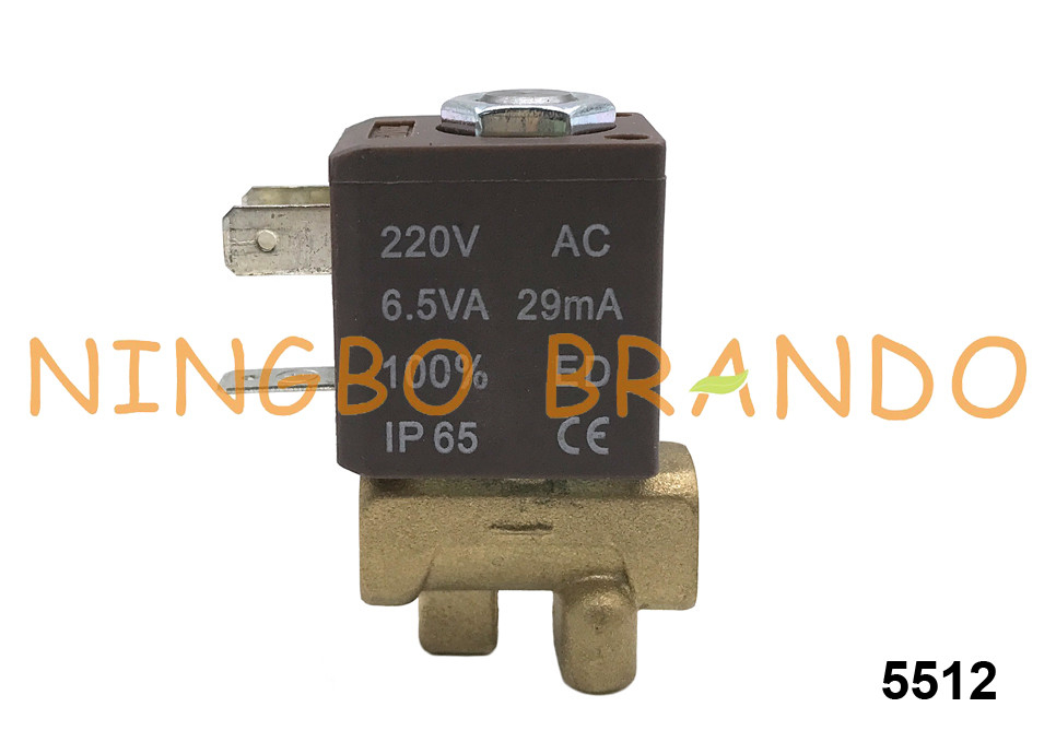 5512 CEME Tipo G1/4'' Ottone Elettrovalvola 2 Vie Normalmente Chiusa 24VDC 220VAC