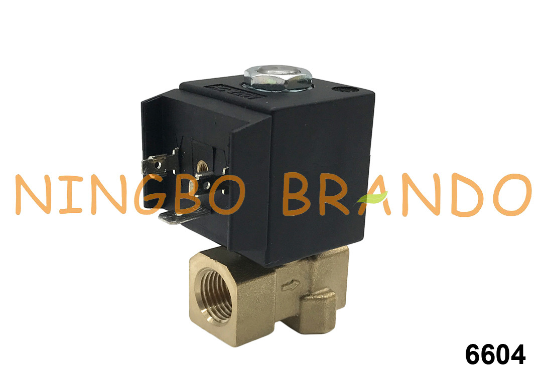 6604 6605 Tipo CEME elettrovalvola a solenoide in ottone 1/4&quot; NPT 2/2 vie NC 24 V CC 220 V CA