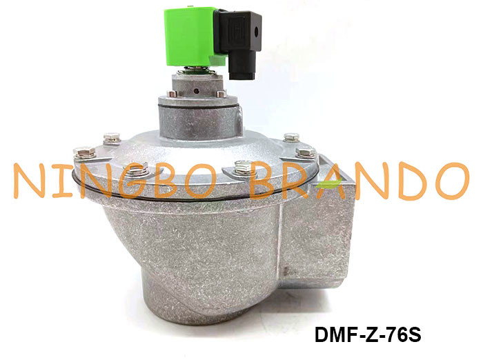 Tipo a 3 pollici impulso ad angolo retto Jet Valve For Dust Collector di DMF-Z-76S SBFEC del solenoide del diaframma