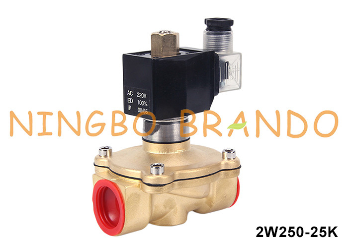 1'' 2/2 Direzione normale di acqua aperta Valvola solenoide in ottone 220VAC 110VAC 24VDC 12VDC