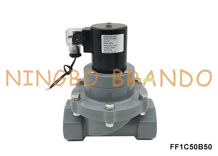 2' DN50 Valvola solenoide CPVC resistente alla corrosione per acido chimico 24V 220V