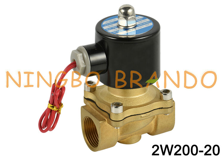 2W200-20 3/4' Valvola solenoide in ottone 2/2 via normalmente chiusa 24V 110V 220V