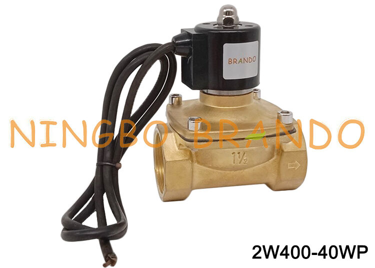 1-1/2 inch 2 Way Waterproof Brass Normally Closed Electric Water Valve