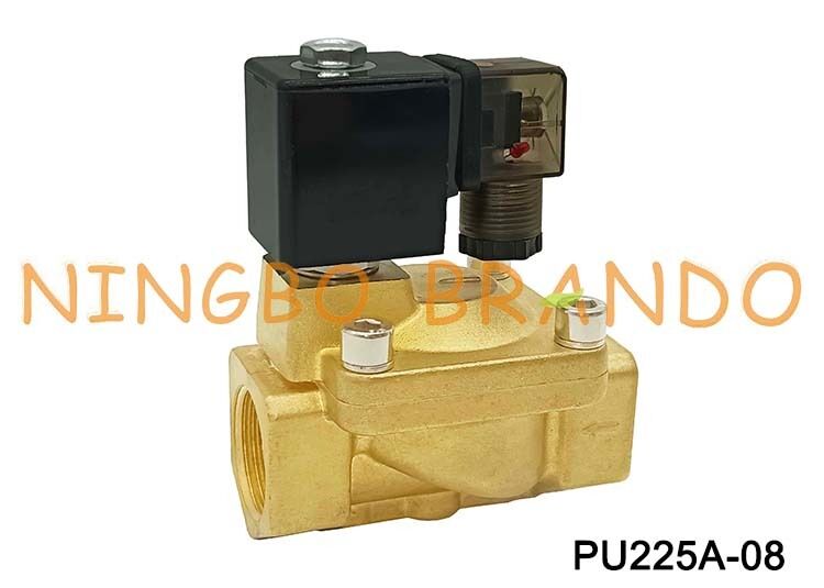 PU225A-08 SHAKO Tipo 1" Elettrovalvola a solenoide in ottone aria acqua 24VDC 110VAC 220VAC