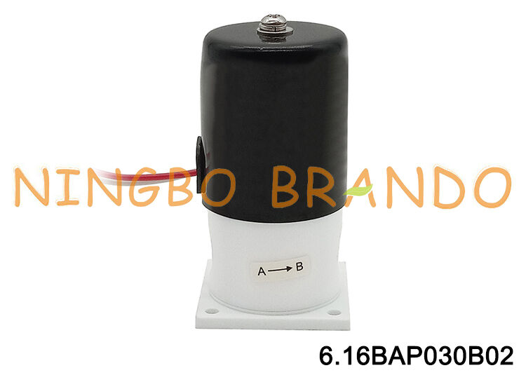 Elettrovalvola in PTFE da 1/4" per l'isolamento della resistenza alla corrosione degli alcali acidi