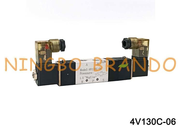 Valvola pneumatica a solenoide Airtac tipo 4V130C-06 a 3 posizioni, 5 vie, 1/8" Valvola di controllo pneumatica