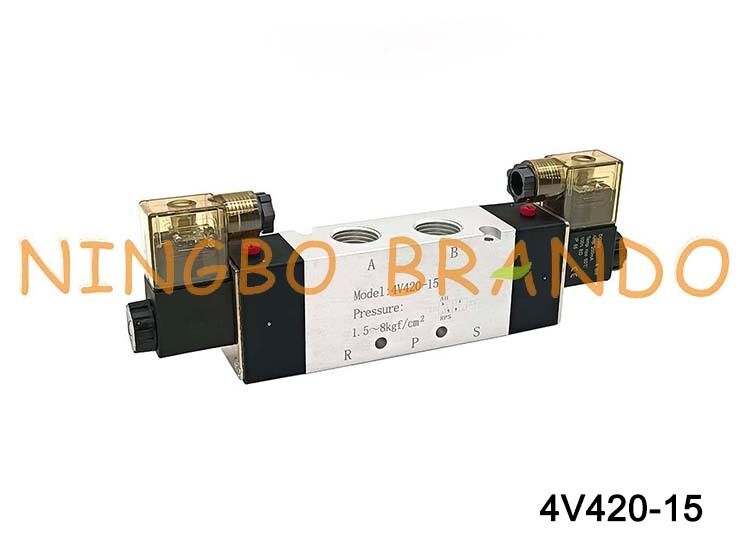 Valvola aria elettrovalvola tipo AIRTAC 4V420-15 DC 12V 24V AC 110V 220V