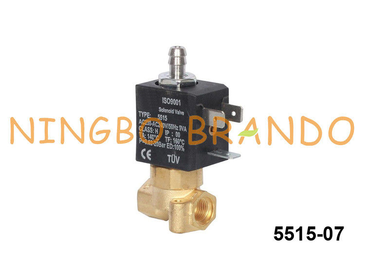 Tipo 3 elettrovalvola a solenoide d'ottone della macchina del caffè di modo 230v normalmente chiuso 24v di 5515 Ceme