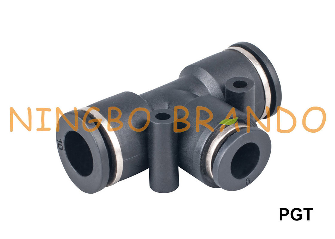 Montaggi pneumatici di plastica del riduttore del T del sindacato di PGT 1/8&quot; 1/4&quot; 3/8&quot; 1/2»