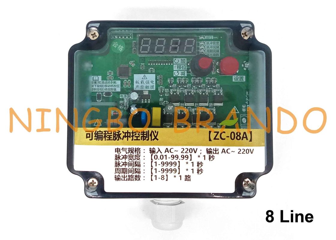 8 linea impulso Jet Valve Sequential Timer Controller del filtro a sacco