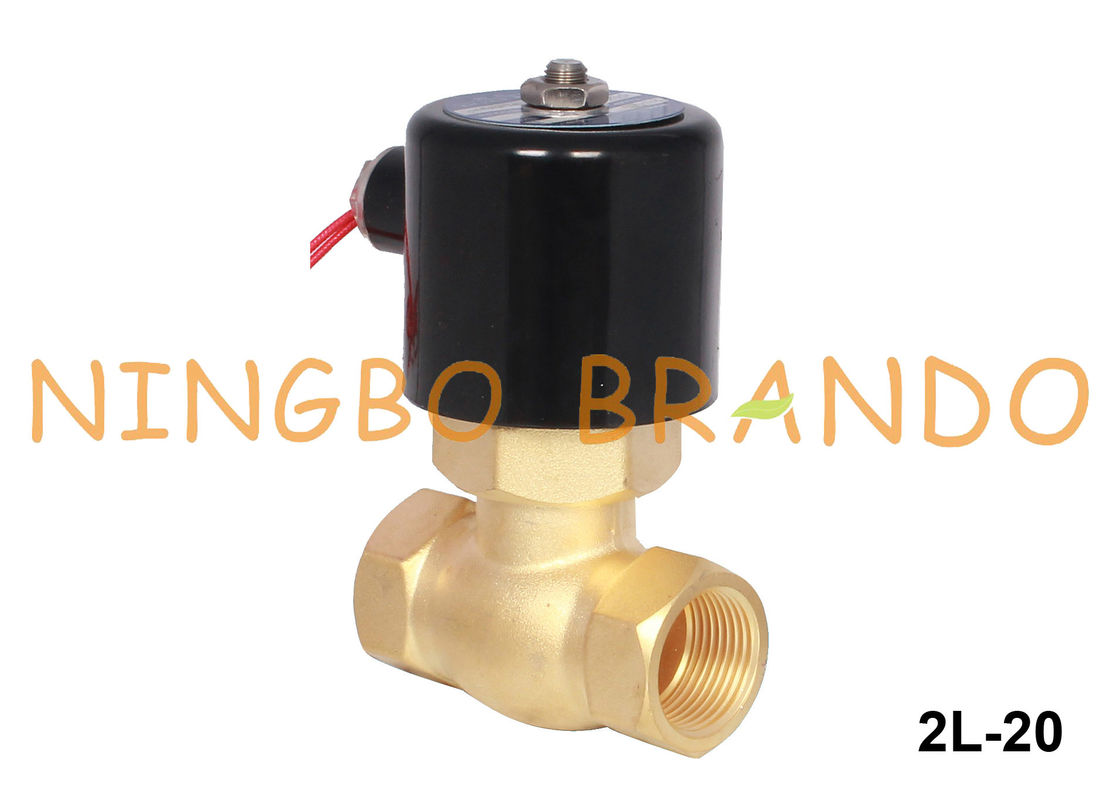 2L-20 3/4&quot; elettrovalvola a solenoide d'ottone per vapore ed acqua calda 12V 24V 110V 220V