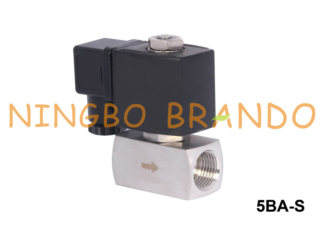Elettrovalvola a solenoide normalmente aperta di acciaio inossidabile 1/4 3/8 di pollice 24VDC 220VAC di 1/2