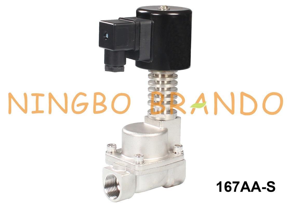 Elettrovalvole a solenoide di acciaio inossidabile dell'acqua calda 3/8&quot; 1/2» 3/4&quot; 24V 220V