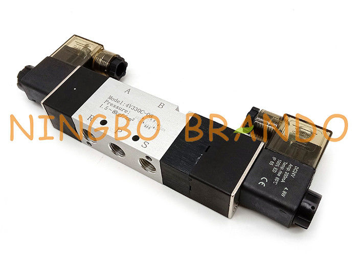 Tipo elettrovalvola a solenoide di Airtac pneumatica del centro chiuso di modo di 4V330C-08 5/3