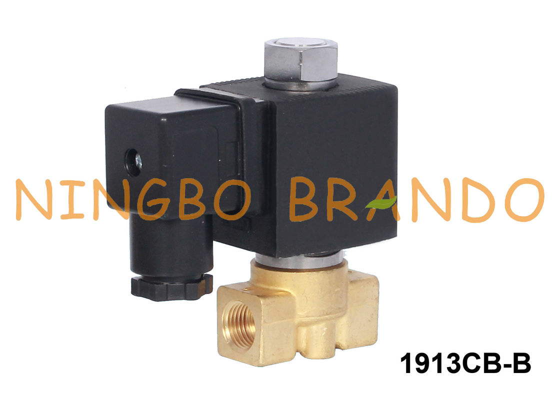 Elettrovalvola a solenoide d'ottone normalmente aperta di 2 modi 1/4&quot; acqua aria 24VDC 220VAC