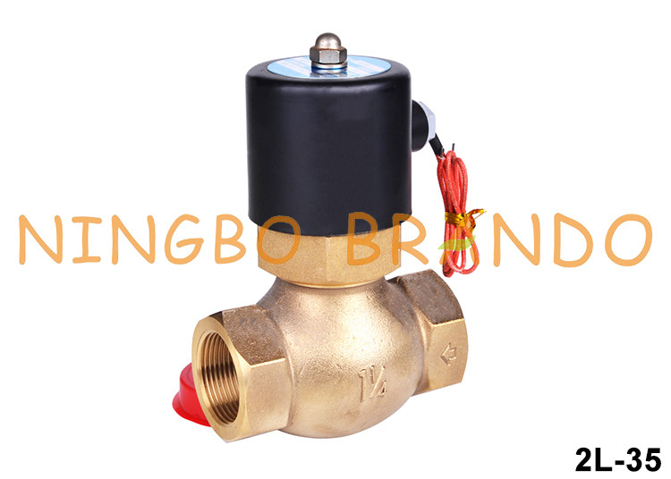 elettrovalvola a solenoide d'ottone dell'acqua calda di 2L-35 1-1/4» 12V 24V 110V 220V