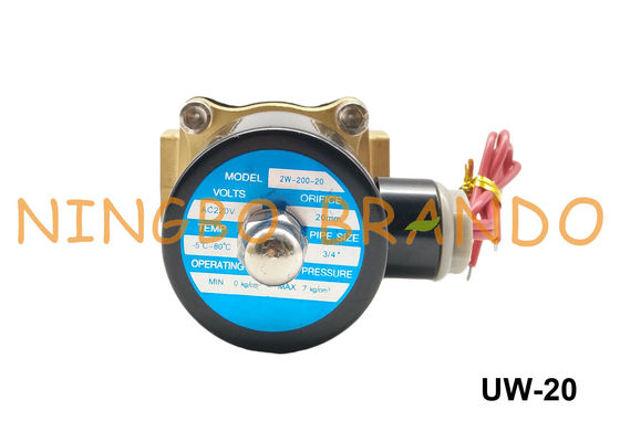 UW-20 2W200-20 3/4" NBR Diaphragm Uni-D Type Water Air Oil Solenoid Valve Normally Closed DC12V AC110V
