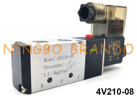 singolo tipo modo pneumatico DC24V AC220V di Airtac della bobina 4V210-08 dell'elettrovalvola a solenoide 5/2