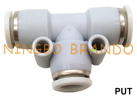 METTERE 3 Vie Union Tee T Tipo Push In Tubo Tubo Pneumatico Raccordo 1/8'' 1/4'' 3/8'' 1/2''