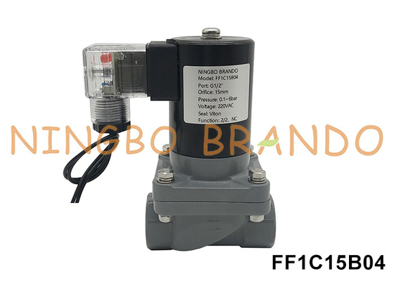 Valvola solenoide anticorrosione CPVC per acidi alcalini chimici 220V 110V 24V