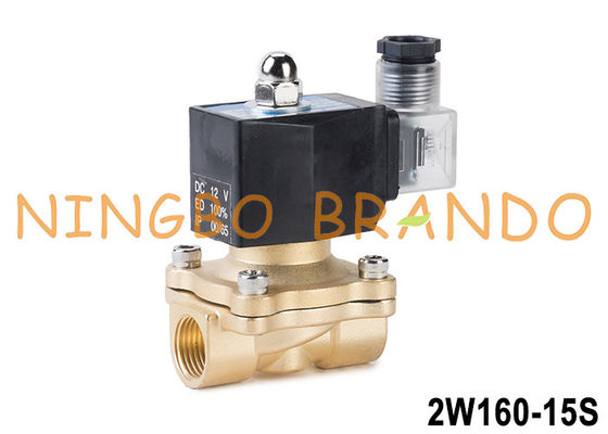 2W160-15 1/2'' 2 Way NC Brass Solenoid Valve con bobina IP65 24V 220V