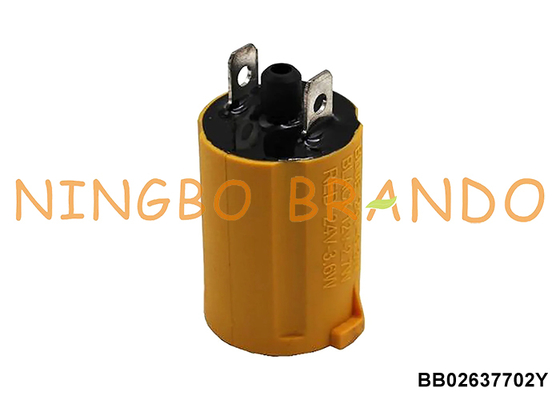 Bobina solenoide gialla 24V 2.7W per parti pulsatore DELAVAL Milking EP100 EP2090