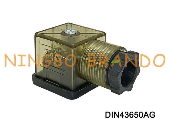 DIN43650A Connettore bobina elettrovalvola 18mm MPM Nylon marrone DIN 43650 Tipo A